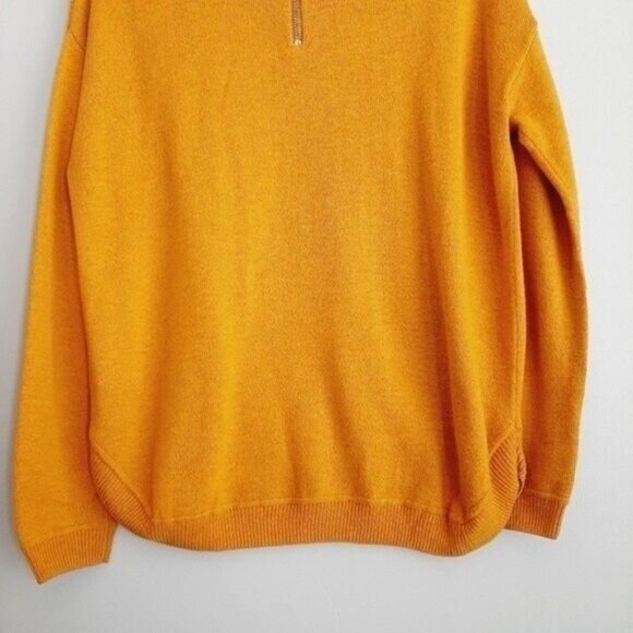H&M Mustard Yellow Soft Fine Knit Sweater Crewneck Sz S - Picture 8 of 10